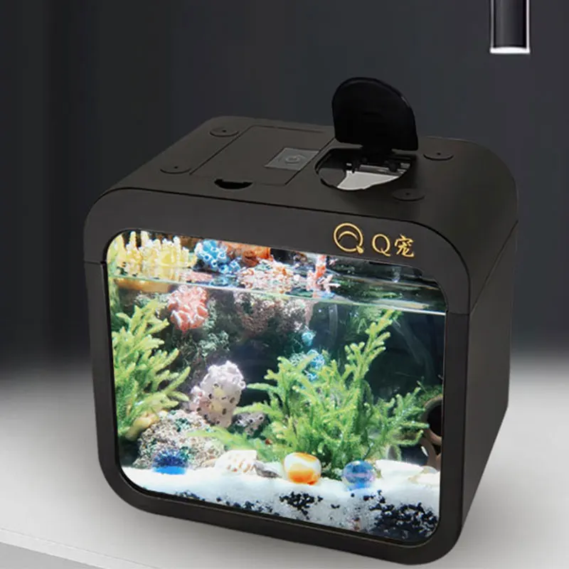 Live Fish Aquarium - Desktop Transparent Acrylic Fish Tank Plastic