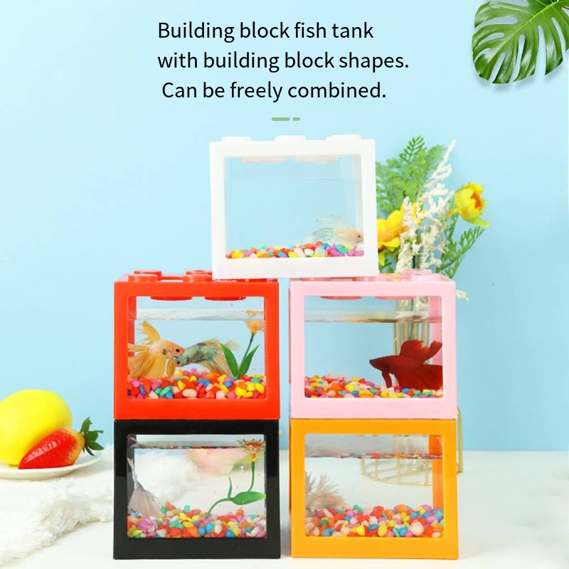 Novelty Block‑Shaped Mini Aqua - огляд і ціна Aquarium Fish Pot