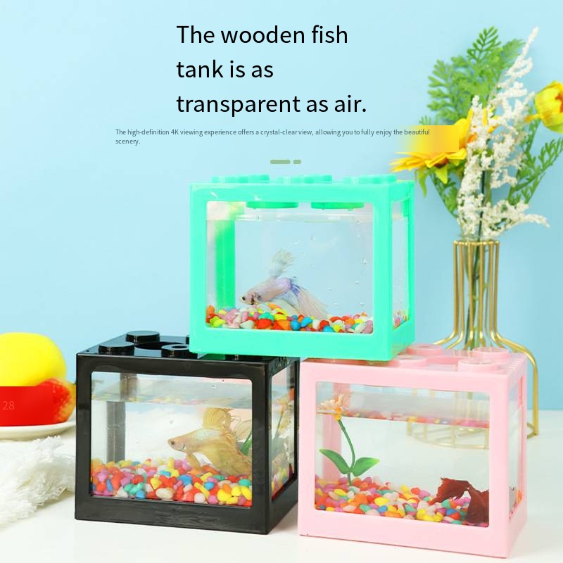 Novelty Block‑Shaped Mini Aqua - огляд і ціна Aquarium Fish Pot