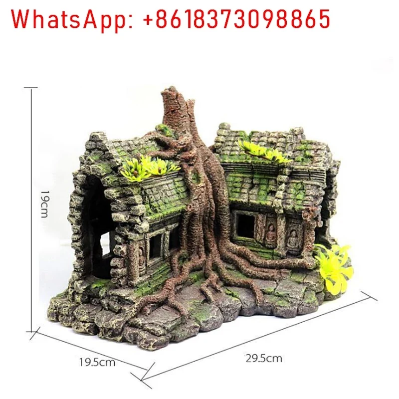 Resin Tree House Wooden Aquari - огляд і ціна Aquarium Fish Accessories