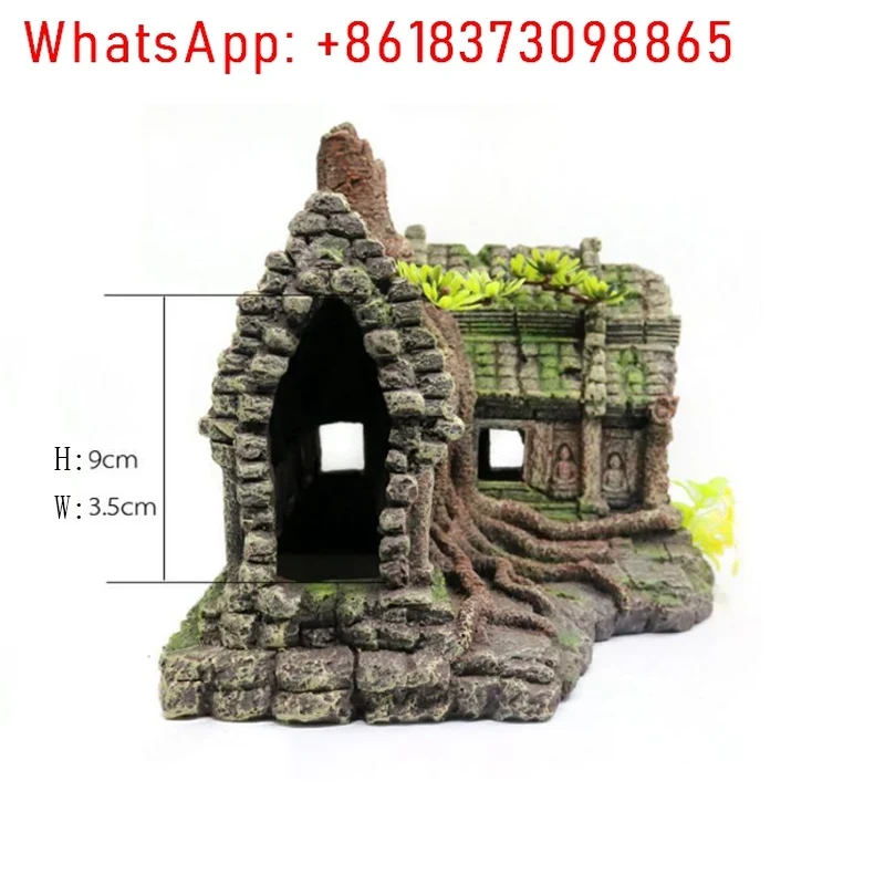 Resin Tree House Wooden Aquari - огляд і ціна Aquarium Fish Accessories