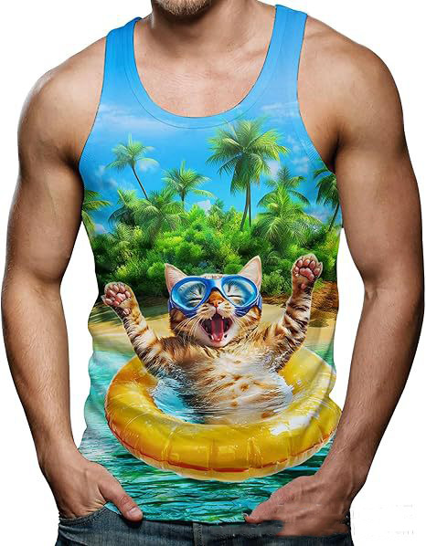 Funny Shark Cat 3D Print Tank  - огляд і ціна Aquarium Fish Shark