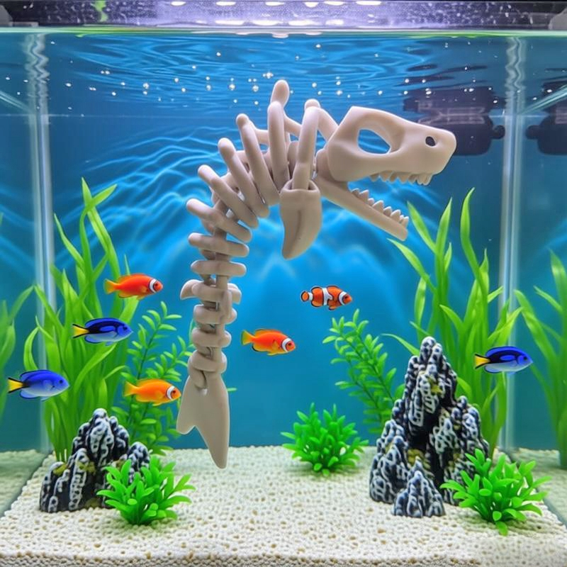 17cm Shark Skeleton In Water A - огляд і ціна Aquarium Fish Shark